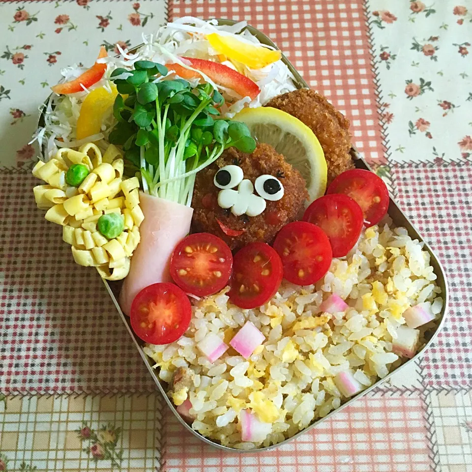 とんかつ男のチャーハン弁当🍱|＊ゆみしぼり＊さん