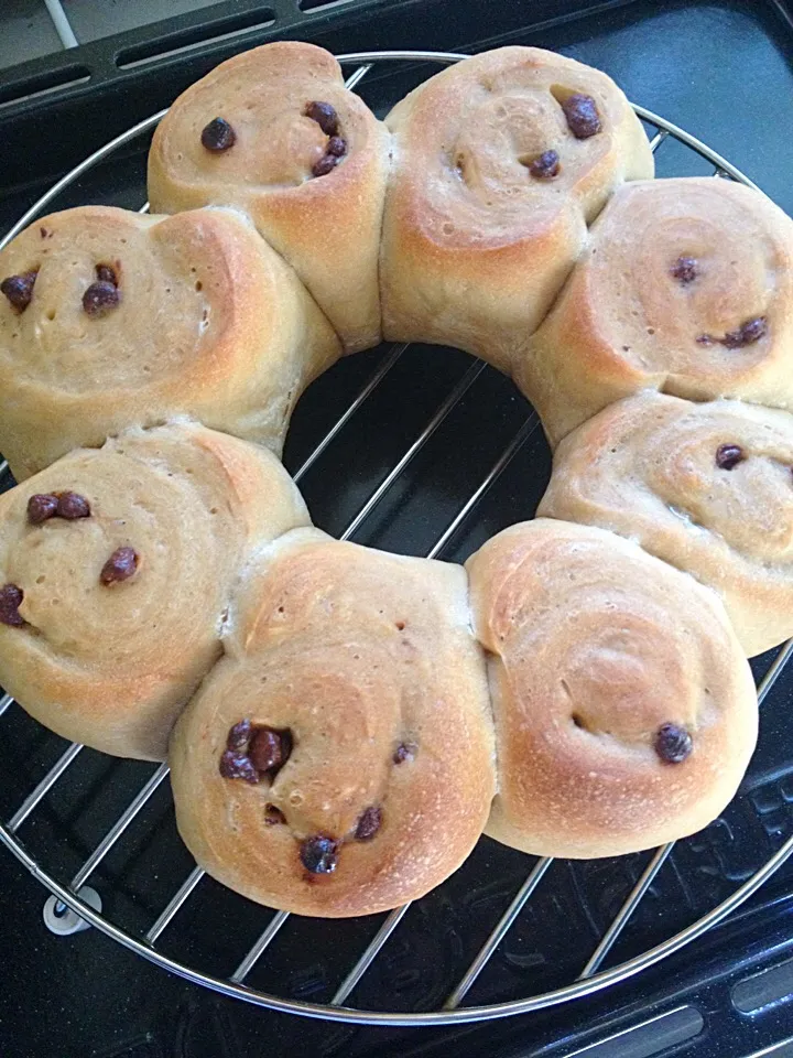 Snapdishの料理写真:焼きたて コーヒーチョコブレッド|まりっちさん