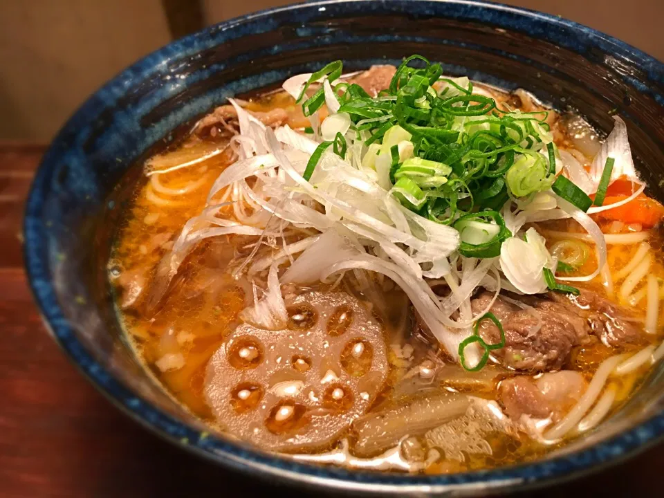 牛すじピリ辛味噌煮込温めん4|半田手延べそうめんの店 阿波や壱兆さん