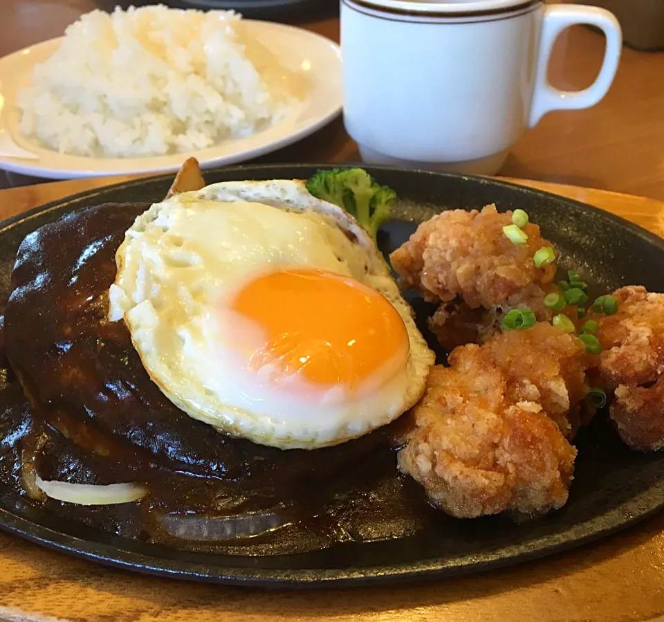 営業マンの昼ごはん  コンボランチ ライス大盛り|ぽんたさん