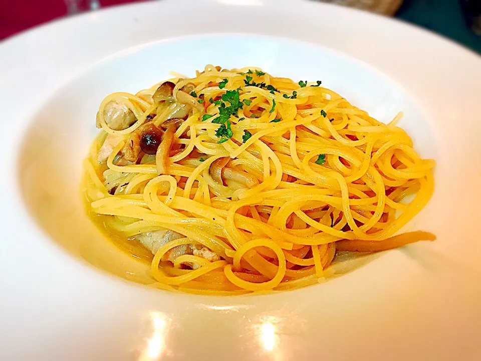 地鶏と木の子の和風ゆず醤油パスタ|mamanさん