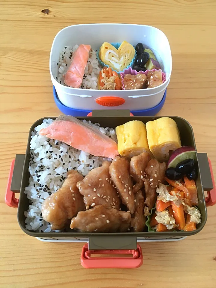 Snapdishの料理写真:10.9鶏肉の生姜焼き弁当|まゆさん