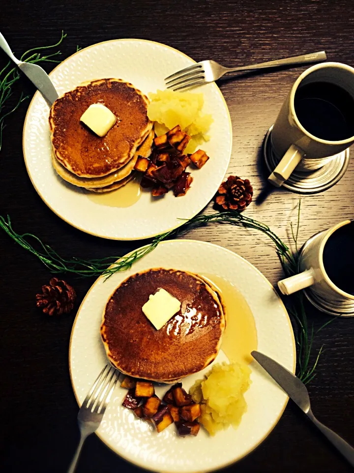 九州パンケーキとコーヒーでゆったり朝ごはん♪|るん♪さん