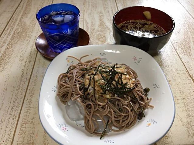 今日の男飯(⌒-⌒; )むかご入り冷やし蕎麦♫|ひーちゃんさん