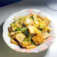 白菜と厚揚げの炒め物|あっこさん