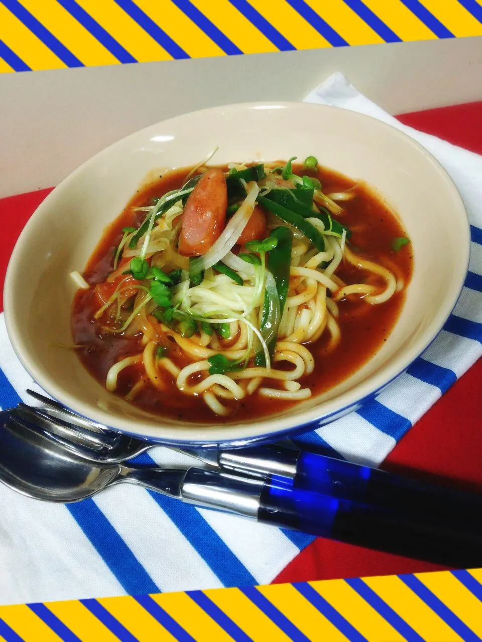 名古屋グルメ   あんかけスパ🍝
スパイシー トマトソース&太麺❤  
ソフト麺です～🎵|☆Yumi☆さん