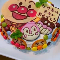 お誕生日のアンパンマンスイートポテトケーキ☆|ねっちさん