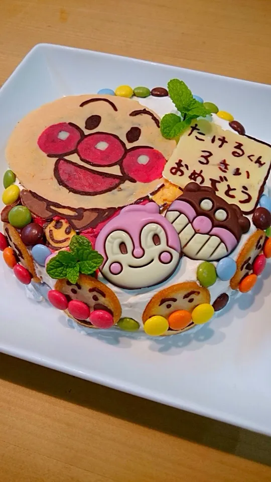 お誕生日のアンパンマンスイートポテトケーキ☆|ねっちさん