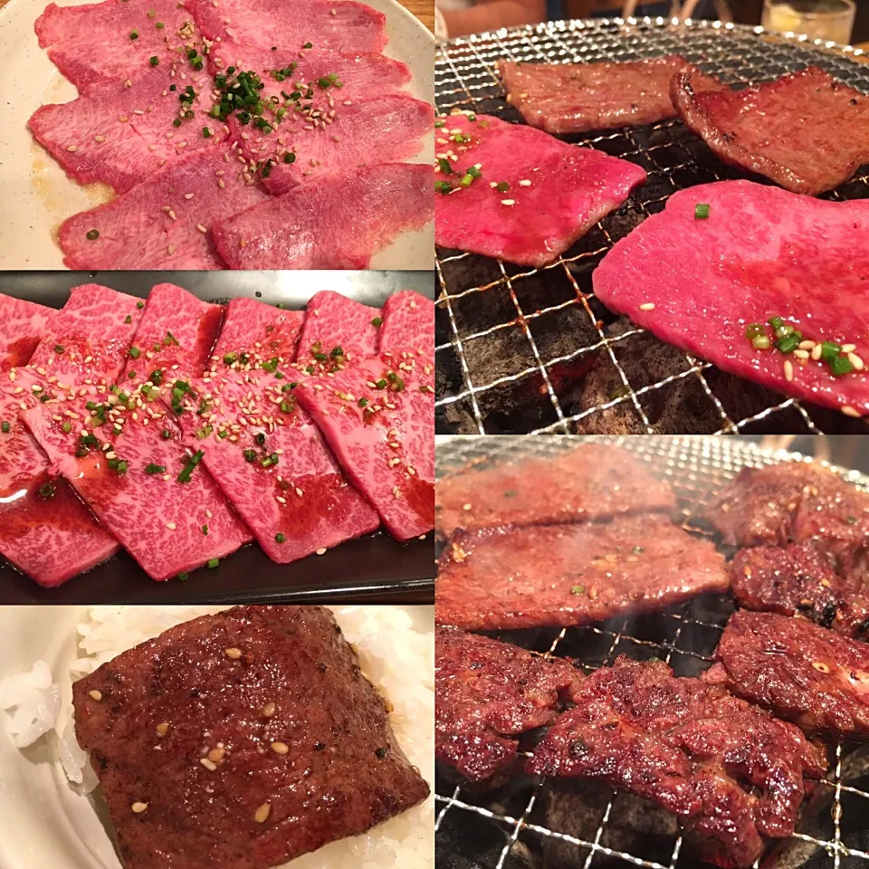 週末の夜のご褒美は焼肉やきにく〜(o^^o)❣️塩タン✨ハネシタロース✨特選ハラミ✨|らいとさん