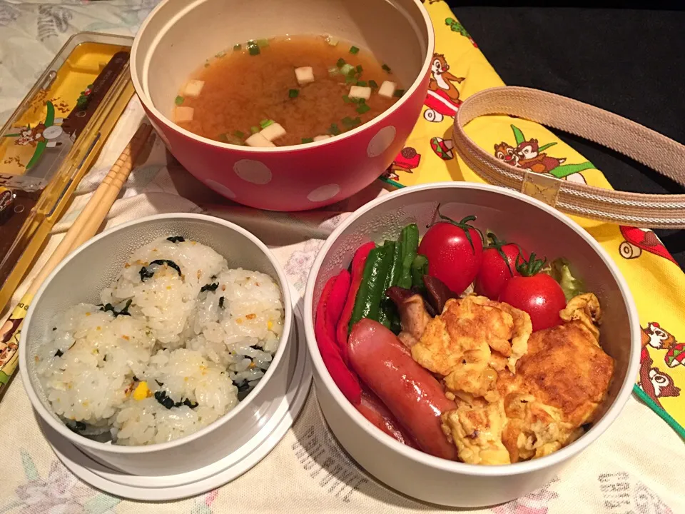 Snapdishの料理写真:京都Obento.coきのこお弁当箱で味噌汁お弁当ができる！感動！|Doris Tarotさん