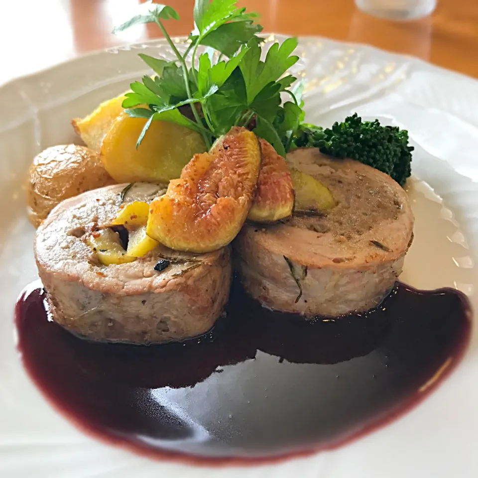 Autumn dish - pork w/chestnuts and figs|Junya Tanakaさん