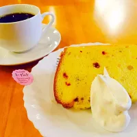 Snapdishの料理写真:クランベリーヨーグルトシフォンケーキ|Mashakoさん