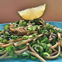 ちりめんじゃこのリングイネ 🍋 ライム風味 【Dried baby sardines linguine with lime】