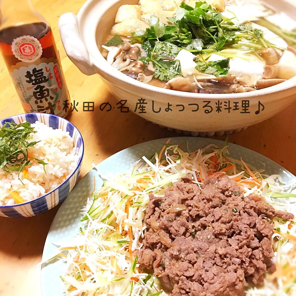 秋田名産のしょっつるを使って♪夕ご飯|のりころさん
