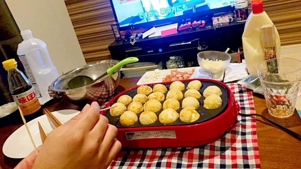 Snapdishの料理写真:週末ご飯♡いわくつきのたこ焼き器|未来さん