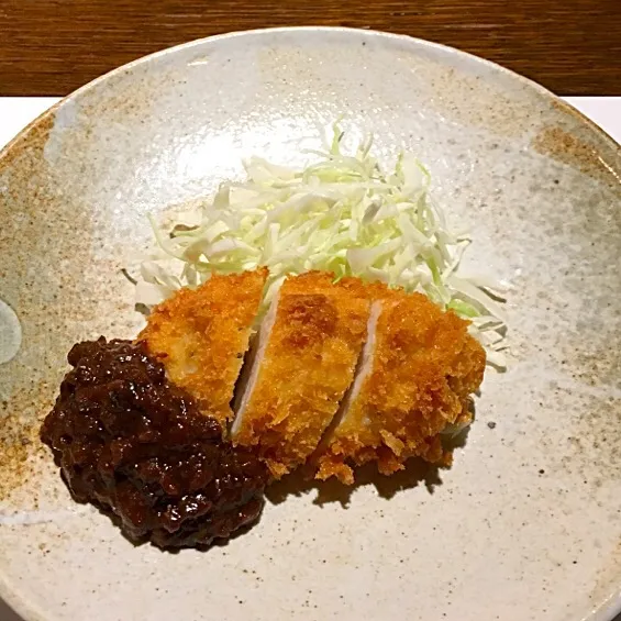 阿蘇大鶏のカツ しいたけ味噌添え|Sachiko WATANABÉさん