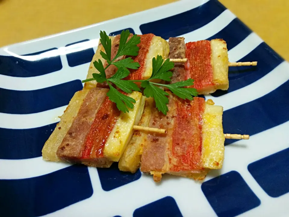 Snapdishの料理写真:ロコタンさんのお料理*
～韓国料理 『串刺しジョン』☆。.:＊・゜
　冷めても美味しいよ٩( 'ω' )و～|ことり*さん