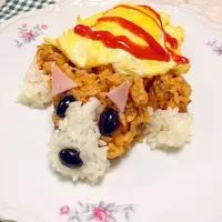 Snapdishの料理写真:コーギーオムライス|Yumeko Kusayanagiさん