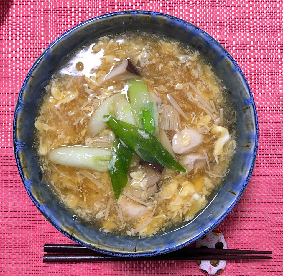 昨日打ったお蕎麦と、キノコ、鶏肉で餡かけ温蕎麦❤️|YummyKさん