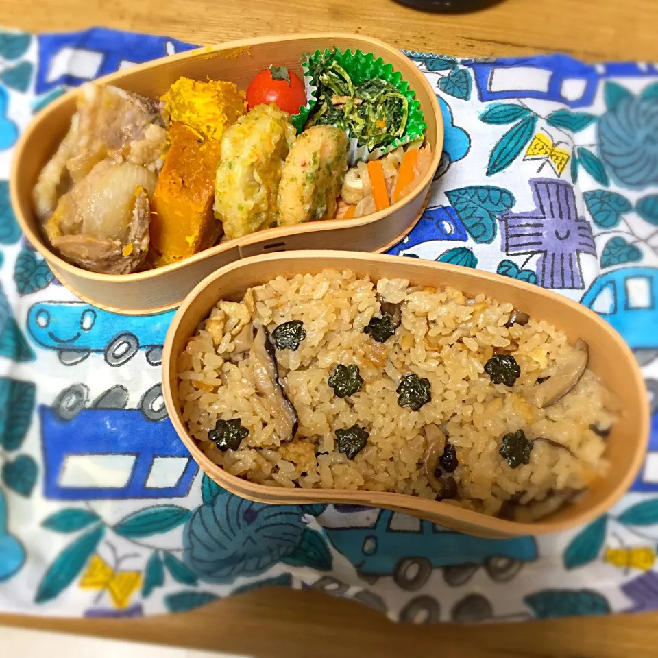 キノコの炊き込みご飯弁当|ericatさん