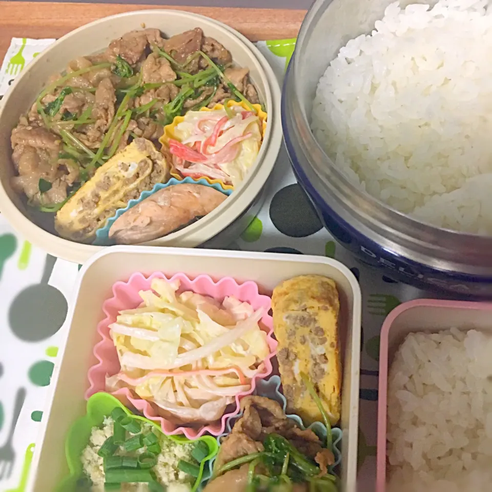 豚肉豆苗のゴマ炒め弁当|大塚 友子さん