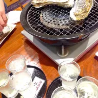 焼き牡蠣 + 日本酒飲み比べセット|じゅんいちさん