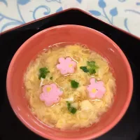 Snapdishの料理写真:花咲く卵スープで
    あったまろ💓   息子作|セリカ✨さん