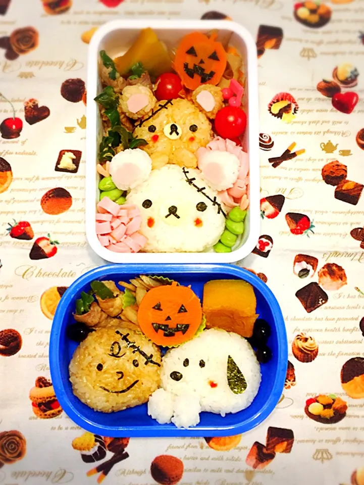 ハロウィン♪リラックマとコリラックマ スヌーピーとチャーリーブラウンのお弁当☆|makoryuneさん