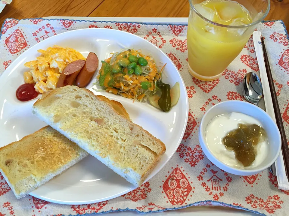 プキの家 最終日 朝ごはん|うえのぶさん