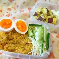 自炊から遠ざかっていたわたしの「リハビリ弁当」その３（2016/10/13）本日はサツマイモの日ということでサツマイモサラダ付き。|遠藤 浩実さん