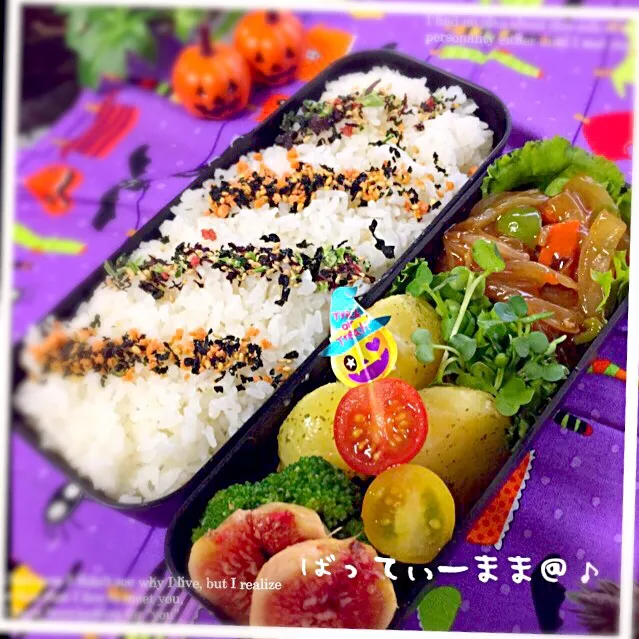 鶏団子の甘酢あんかけ弁当～ばってぃーまま＠♪の粉吹き芋も入ってる♡ #ばってぃーまま＠♪の節約しても美味しいお弁当|ばってぃーまま＠♪さん