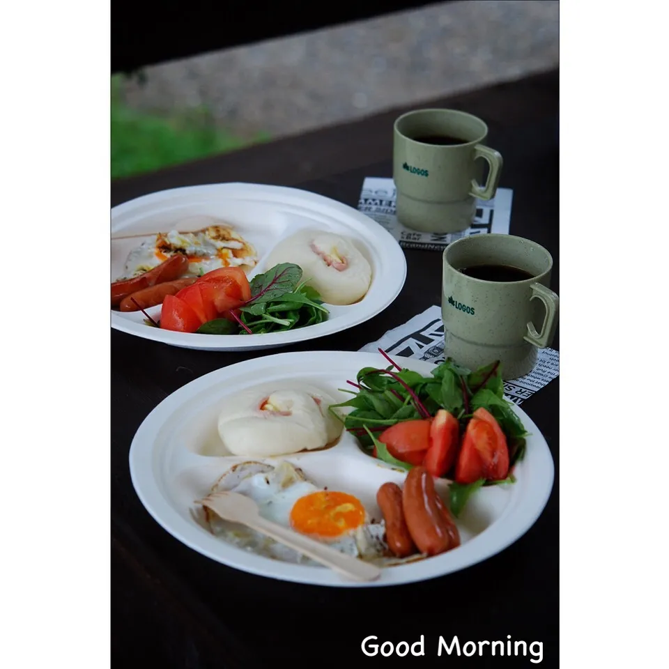 キャンプの朝ごはん＊|りおさん