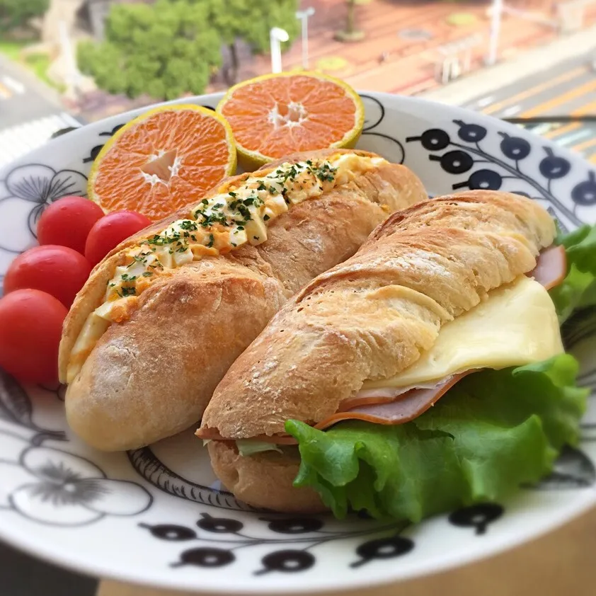 今日のランチ（ソフトフランスのサンドイッチ）|まゆみクックさん