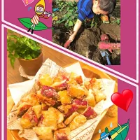 Snapdishの料理写真:簡単❣️スイートポテト風カリカリ焼き╰(*´︶`*)╯♡|きよさん