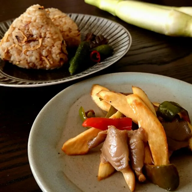 マコモダケごはん🍙 炒め物|うさかめさん