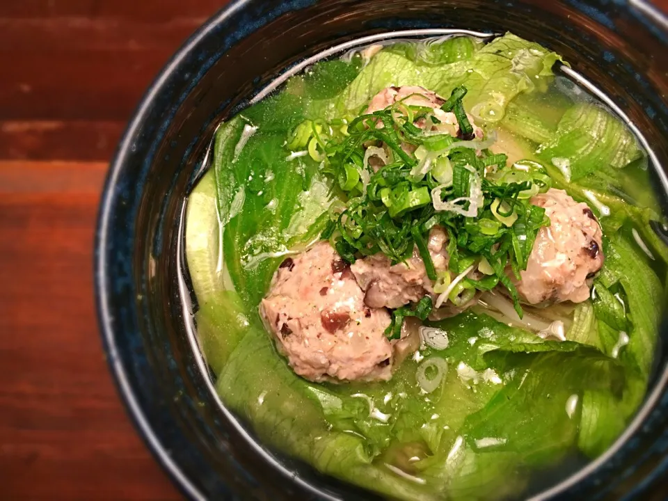 椎茸鶏団子のあんかけ温めん3|半田手延べそうめんの店 阿波や壱兆さん