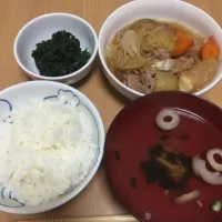 2016.10.14 肉じゃがとほうれん草の胡麻和え|しおりさん