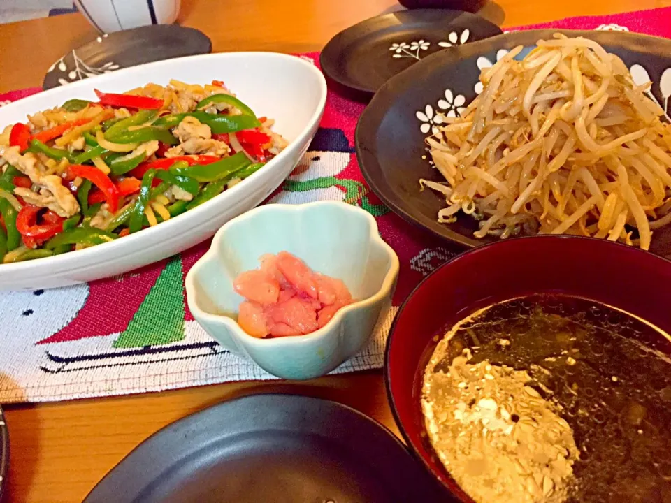 豚肉で青椒牛肉、やみつきもやし♪|Emiko Kikuchiさん