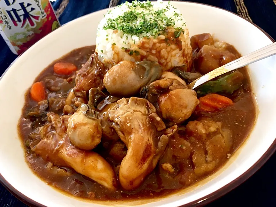 牡蠣とキノコと秋茄子の和風カレー🍁主役は牡蠣！フレッシュ仕立てプリプリ編|ふかرさん