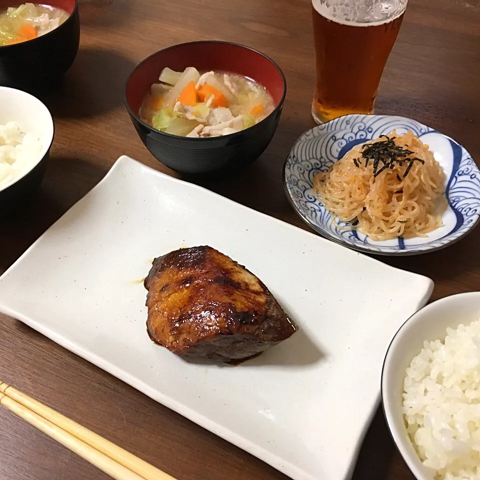 #ぶりの照り焼きと豚汁の晩御飯⭐️|かおちゃんさん