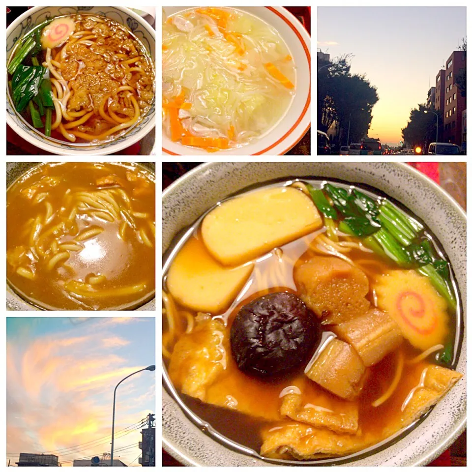 Snapdishの料理写真:Okame buckwheat noodles🍶おかめ蕎麦、たぬき、カレーうどん&湯麺|🌈Ami🍻さん