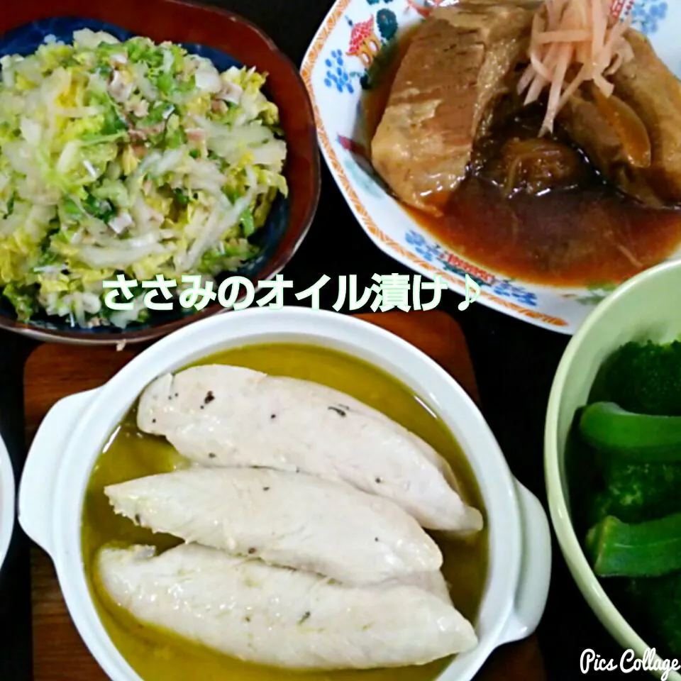 Snapdishの料理写真:ONI*MAMA*さんの鶏肉のオイル漬け♪|ゆっこさん