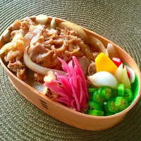 Snapdishの料理写真:豚丼 de  お弁当|hirokoさん