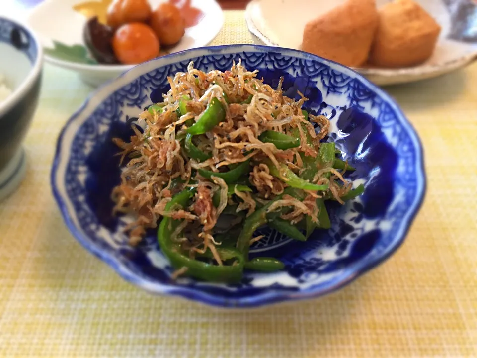 万願寺とじゃこの炒め煮|かおるさん