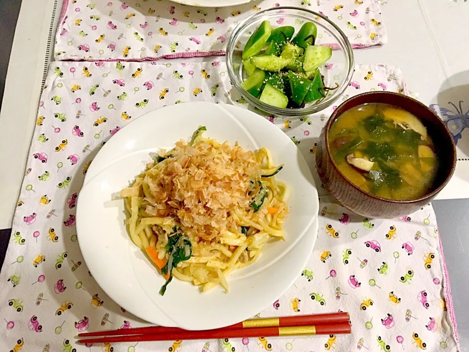 野菜たっぷり焼うどんのご飯|みよさん