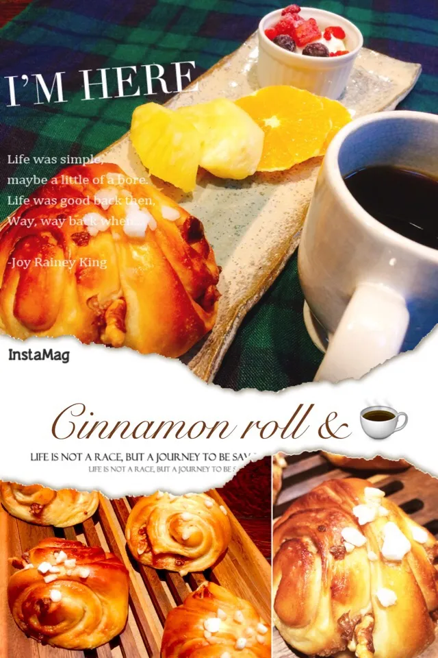 朝ごパン(*˘︶˘*).｡.:*♡
cinnamon roll ＆ coffee
『かもめ食堂』を思い出しながら😌|カンカンさん