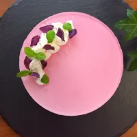 紫芋のレアチーズケーキpart①