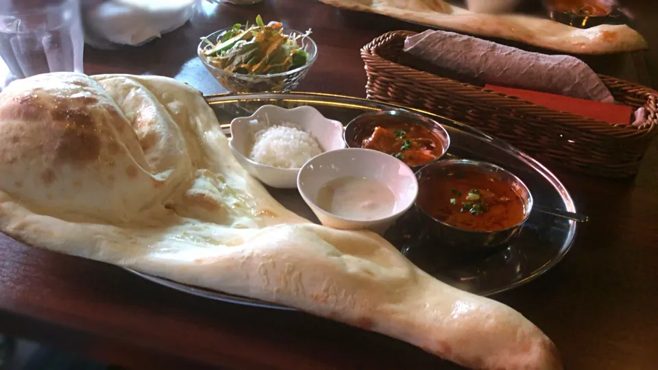 インド料理🇮🇳😋ナンめっちゃ美味しい😻|アライさんさん