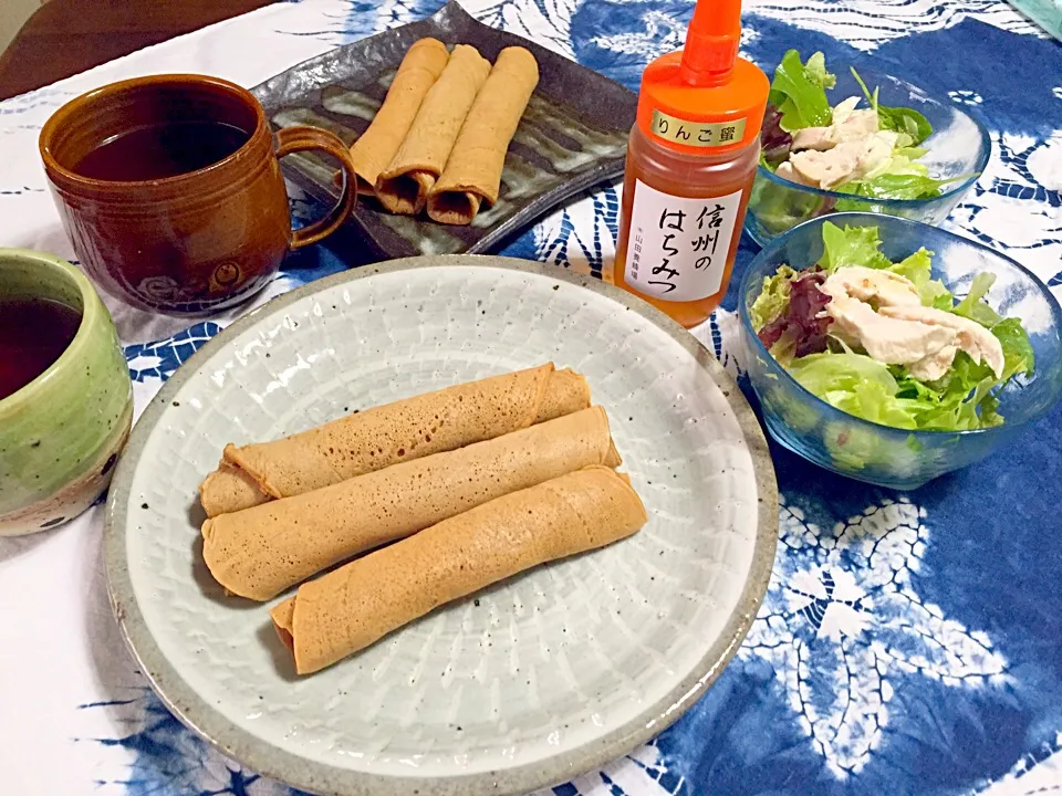 Snapdishの料理写真:沖縄のクレープみたいな〜ちんびん😋🎵|さくたえさん