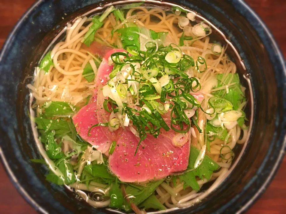 天然鰤の柚子胡椒マリネ温めん5|半田手延べそうめんの店 阿波や壱兆さん